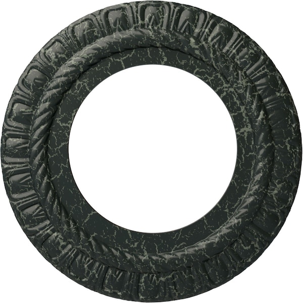 Ekena Millwork Claremont Medallion (Canopies up to 7"), 10 5/8"OD x 5 3/4"ID x 1/2"P, Painted Turtle Crackle CM10CLPTC - main